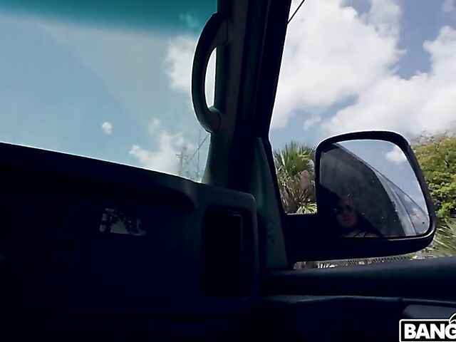 Van fuck adventure of big natural boobs girl JC Wilds