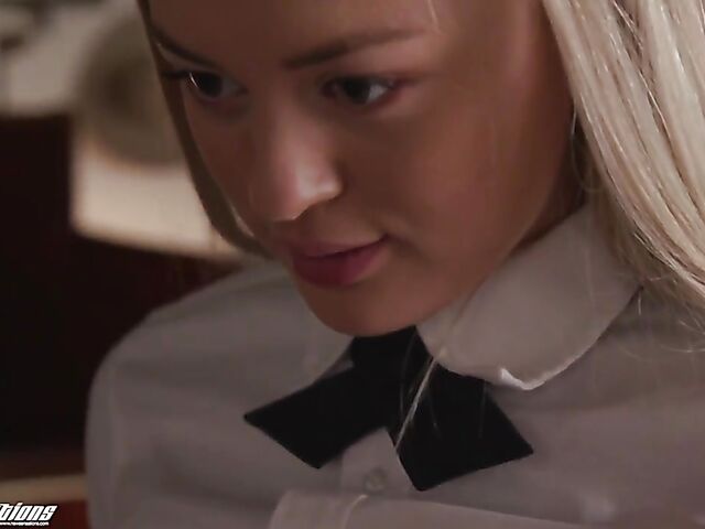 Skirt sex with cock-loving teen schoolgirl Amber Moore