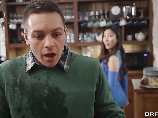 Rae Lil Black & Danny D - Secret fuck with a busty asian big cock lover