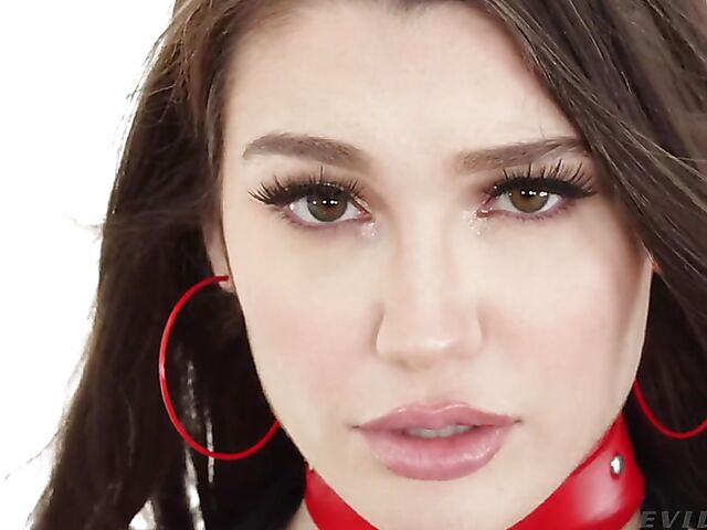 Hard anal pounding with pretty-faced brunette Lily Lou