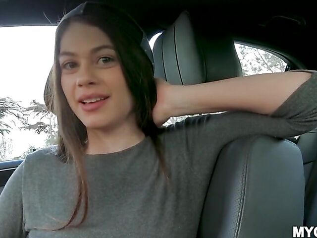 Outdoor quickie with cute young Marina Woods is just the beginning