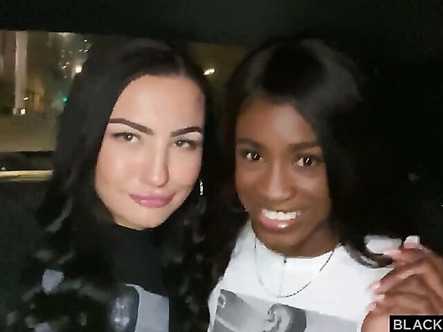 FFM interracial threesome without condom with Mila Monet and Nicole Kitt