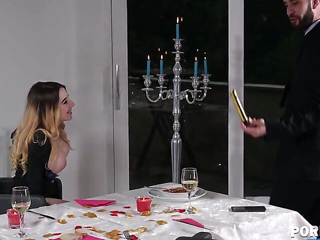 Romantic first date dinner with busty anal beauty Safira Yakkuza