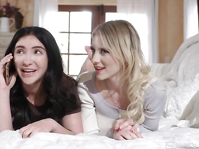 Three lesbians in the bedroom featuring Jane Wilde, Melody Marks, and Jazmin Luv