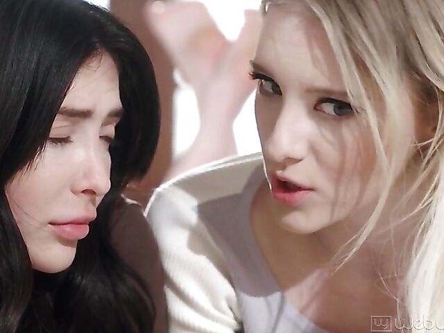 Three lesbians in the bedroom featuring Jane Wilde, Melody Marks, and Jazmin Luv