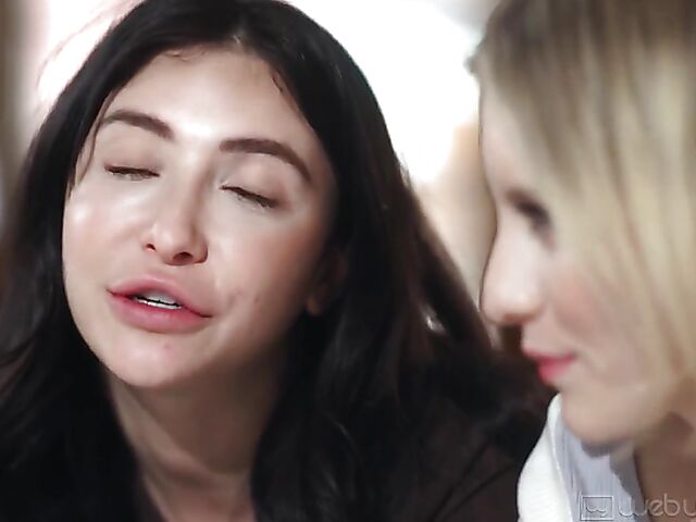 Three lesbians in the bedroom featuring Jane Wilde, Melody Marks, and Jazmin Luv