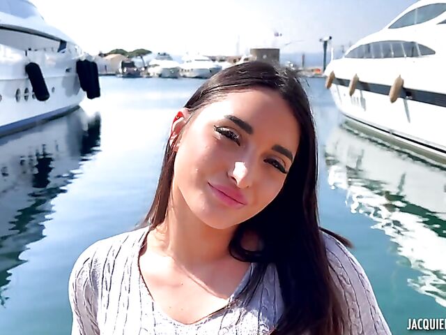 21-year-young French babe Sarah does porn in Saint-Tropez
