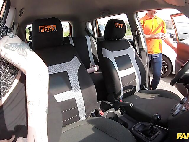 Thong fuck outdoors with tattooed student driver Eden Ivy