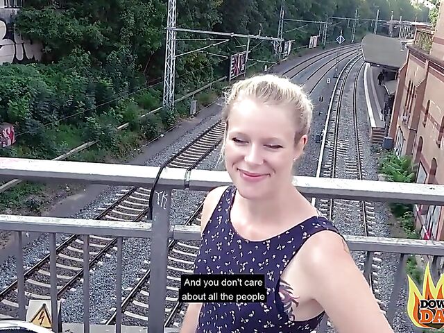 German public fuck with pierced clit blonde Claudia Swea aka Claudia Bitch