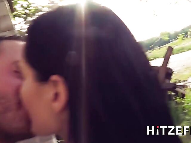 Car BJ and POV public sex outdoors in a mini skirt with Megan Venturi