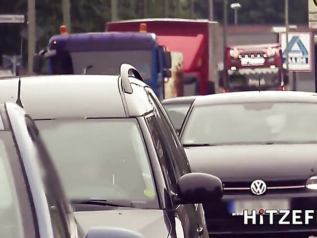 Car BJ and POV public sex outdoors in a mini skirt with Megan Venturi