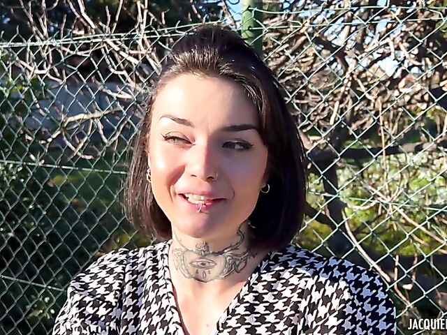 Epic French DP with cute tattoo girl Crystal Cherry