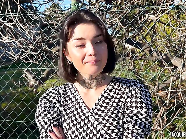 Epic French DP with cute tattoo girl Crystal Cherry