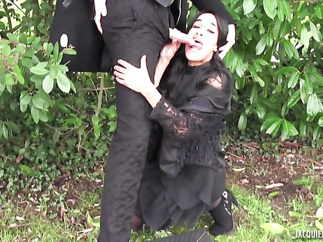 Stockings and lingerie fuck with exotic Moroccan babe Shirinna Nouna doing a French guy