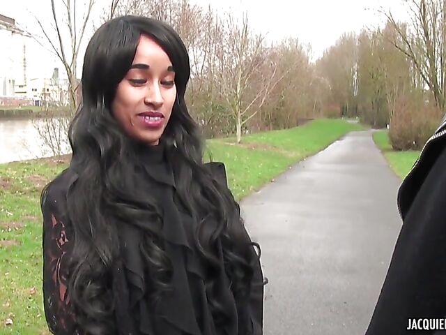 Stockings and lingerie fuck with exotic Moroccan babe Shirinna Nouna doing a French guy