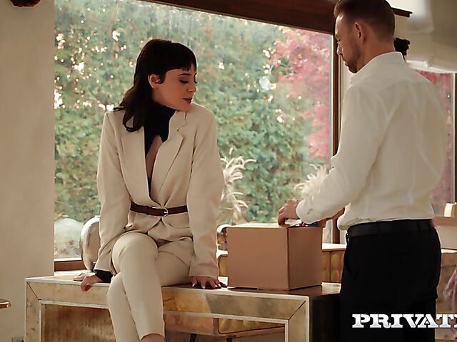 Exquisite Catherine Knight with small boobs wants sex