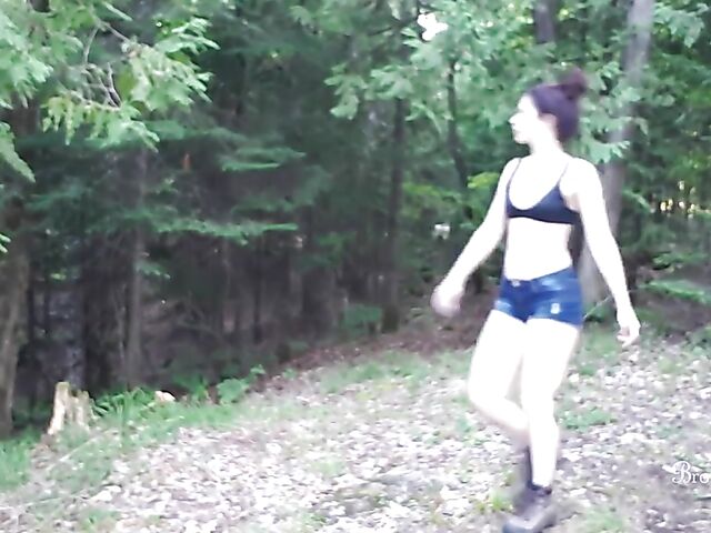 Forest masturbation and jerk off instruction outdoors with Brookelynne Briar