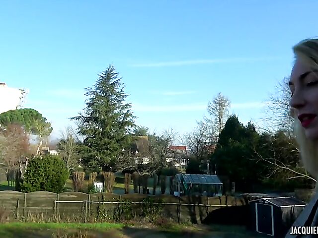 Slim big tits French blonde Elisa can fuck!