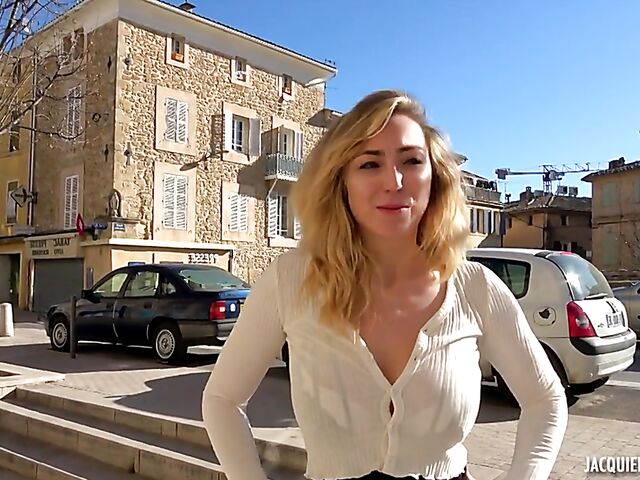 Slim big tits French blonde Elisa can fuck!