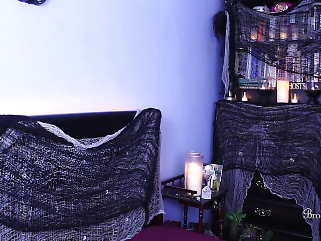 Brookelynne Briar as Wednesday Addams masturbation encouragement and dildo handjob in POV