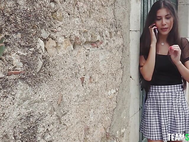 Anya Krey - Long haired Turkish brunette interracial fuck with a hung black gamer boy