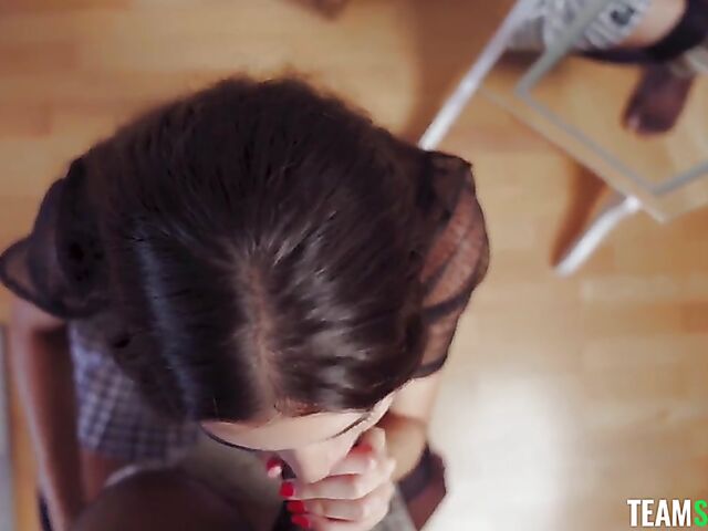 Anya Krey - Long haired Turkish brunette interracial fuck with a hung black gamer boy