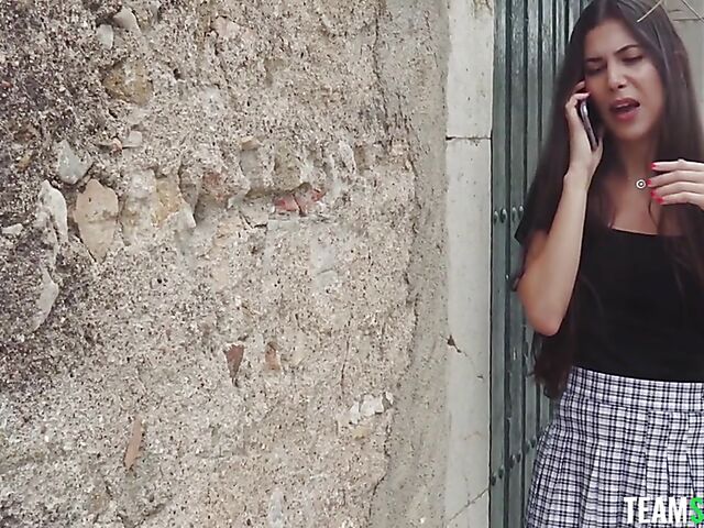 Anya Krey - Long haired Turkish brunette interracial fuck with a hung black gamer boy