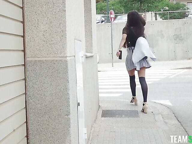 Anya Krey - Long haired Turkish brunette interracial fuck with a hung black gamer boy