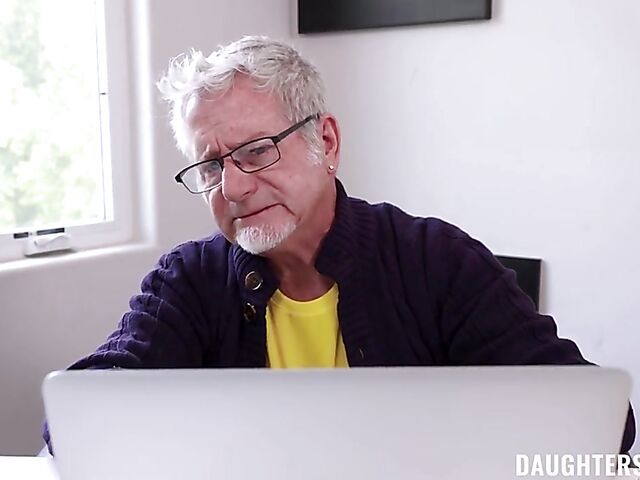 Old men young girls foursome with Liz Jordan and Charly Summer