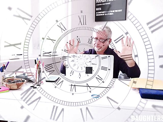 Old men young girls foursome with Liz Jordan and Charly Summer