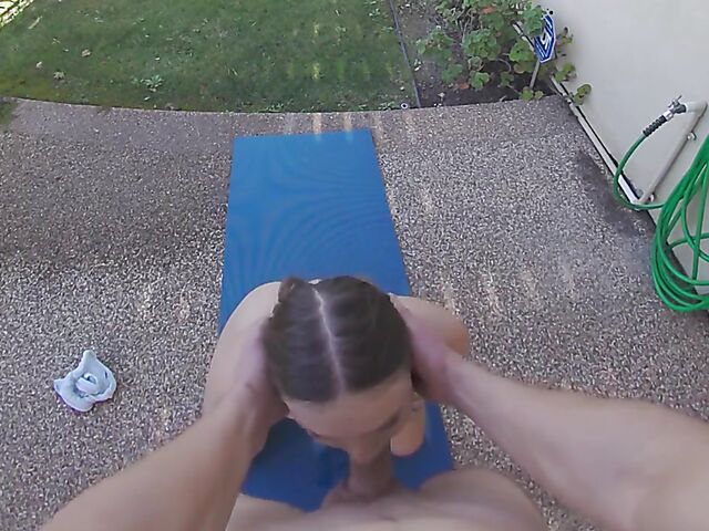 POV fucking with young bushy yoga girl Izzy Lush