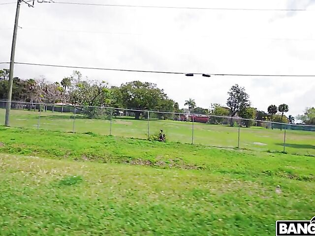 Paris Banks - Big tits blonde in red mini dress fuck for cash in a van