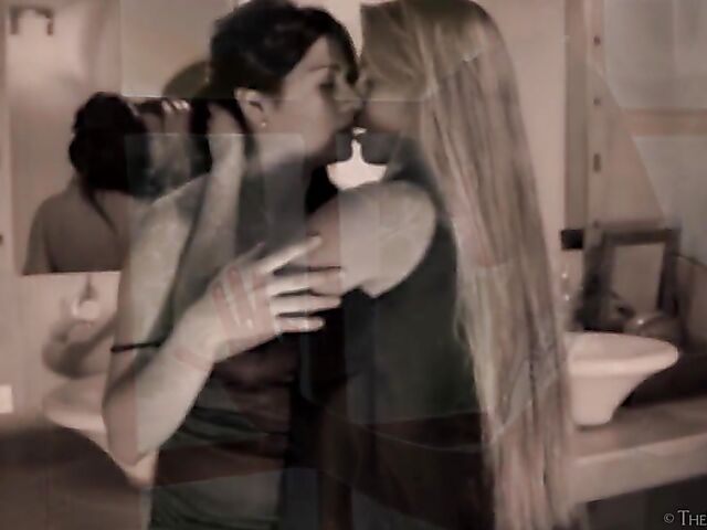 Sweet memories and pussy masturbation in black stockings with hairy babe Serena