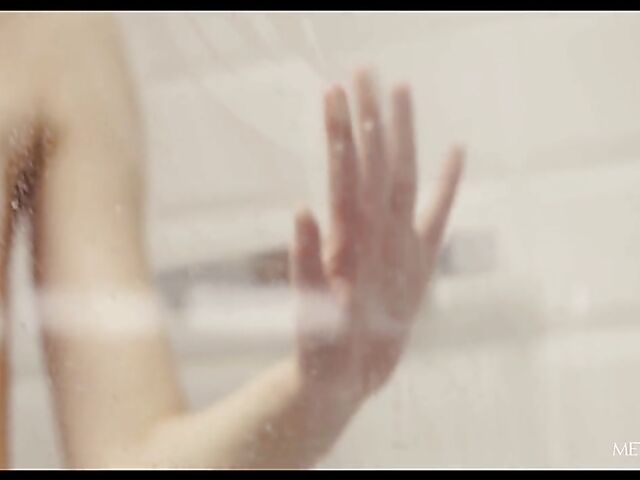 Erotic shower masturbation with charming Oxana Chic