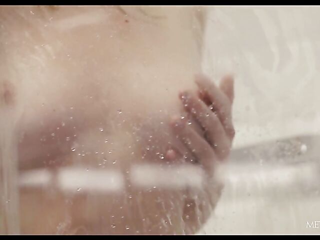 Erotic shower masturbation with charming Oxana Chic