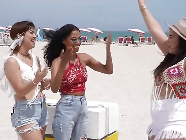 3 girls Lilith Grace, Fiji Falzz and Eden West need a hard cock