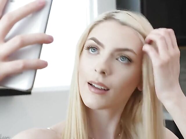 Horny small tits blonde Celestina Blooms needs help