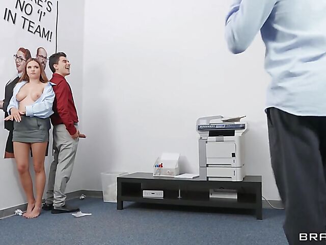 Brazzers office party with Tina Fire and Irina Cage