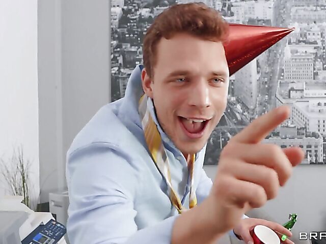 Brazzers office party with Tina Fire and Irina Cage