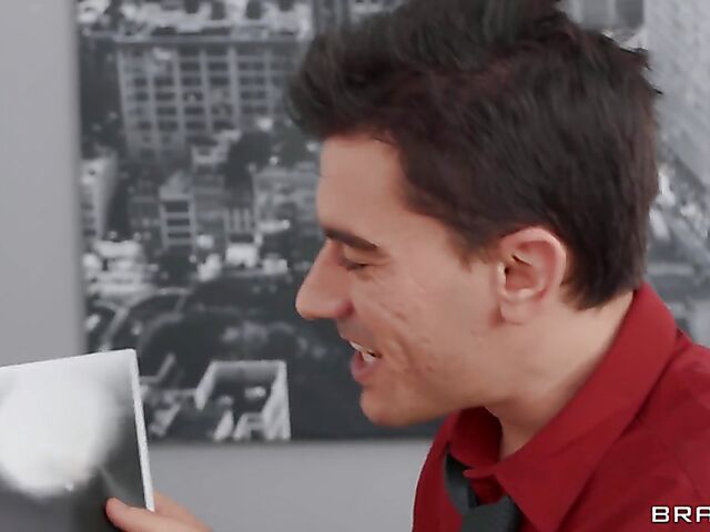 Brazzers office party with Tina Fire and Irina Cage