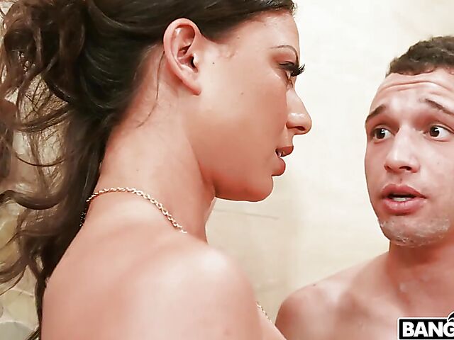 Cassie Del Isla - MILF shower foreplay and anal sex in bed with Johnny Love