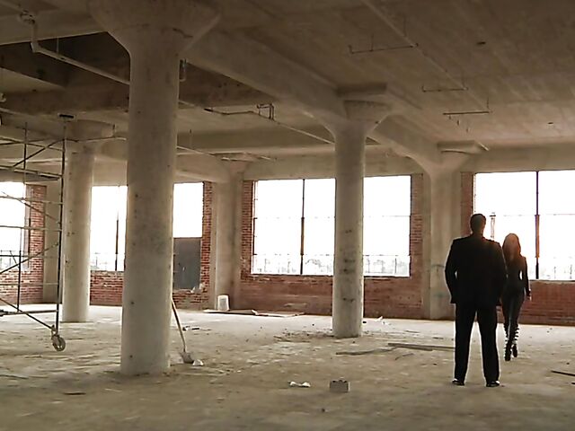 Rough threesome anal in black leather catsuit with Maddy O'Reilly