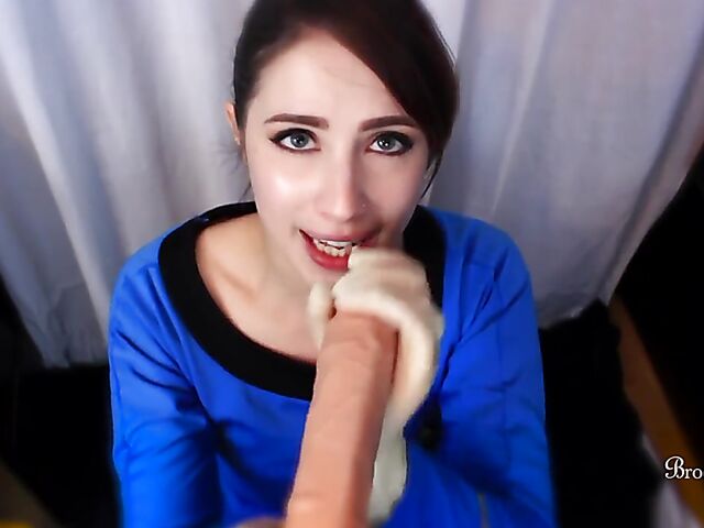 POV dirty talk JOI blowjob and handjob with Brookelynne Briar