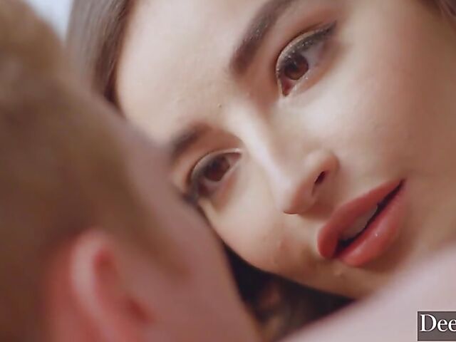 Blindfolded threesome and sensual double penetration with Emily Willis