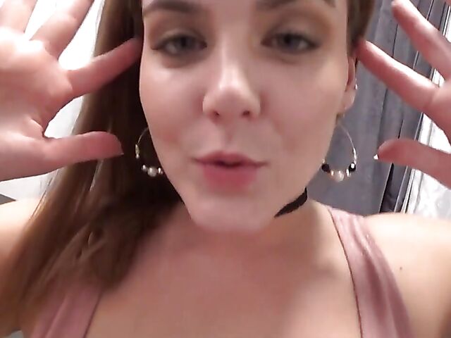 Horny Natasha Nice's big natural tits POV