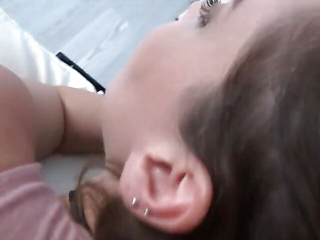 Horny Natasha Nice's big natural tits POV