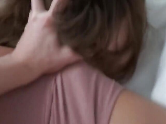 Horny Natasha Nice's big natural tits POV