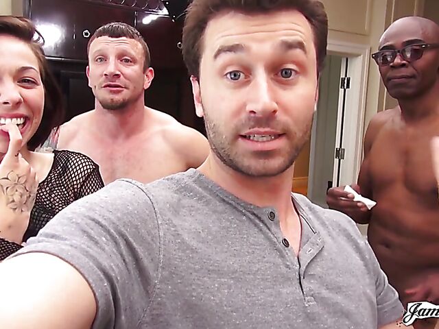 Self anal fisting behind the scenes with charming Harlow Harrison