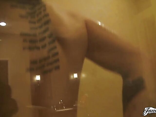 Self anal fisting behind the scenes with charming Harlow Harrison