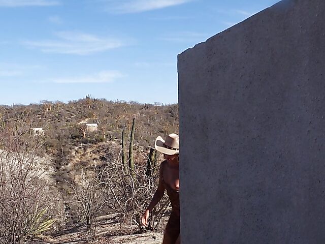 Small tits solo in the desert with exotic cowgirl Katherinne